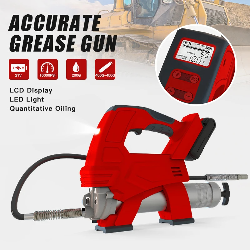 

Cordless Grease Gun Portable Rechargeable Automatic Universal Battery Electric Cordless Powered AU US 400g/450g Car Tool