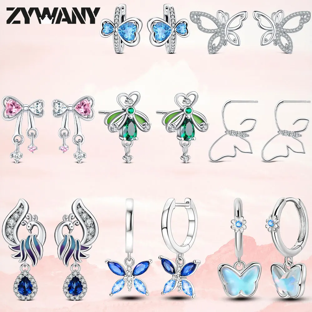 Серьги-гвоздики из серебра S925