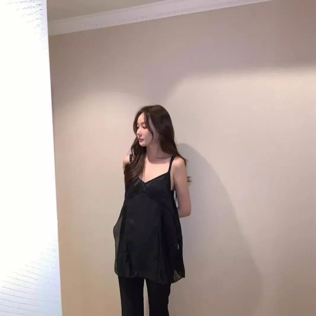 Шикарный корейский стиль летняя ниша уникальный дизайн с v-образным вырезом и