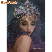 ruopoty picture by number portrait kits home decoration painting by number woman drawing on canvas handpainted art gift