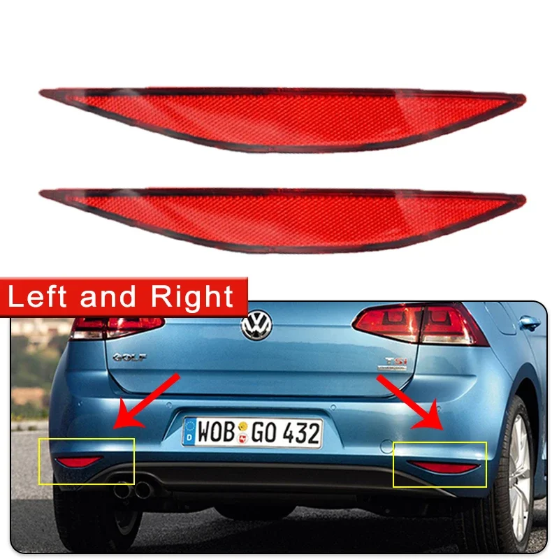 

Для Volkswagen VW Golf 7 MK7 2013 ~ 2020 5G0945105 5G0945106 красный отражатель заднего бампера свет лампы противотуманная фара левый и правый автомобиль-Стайлинг
