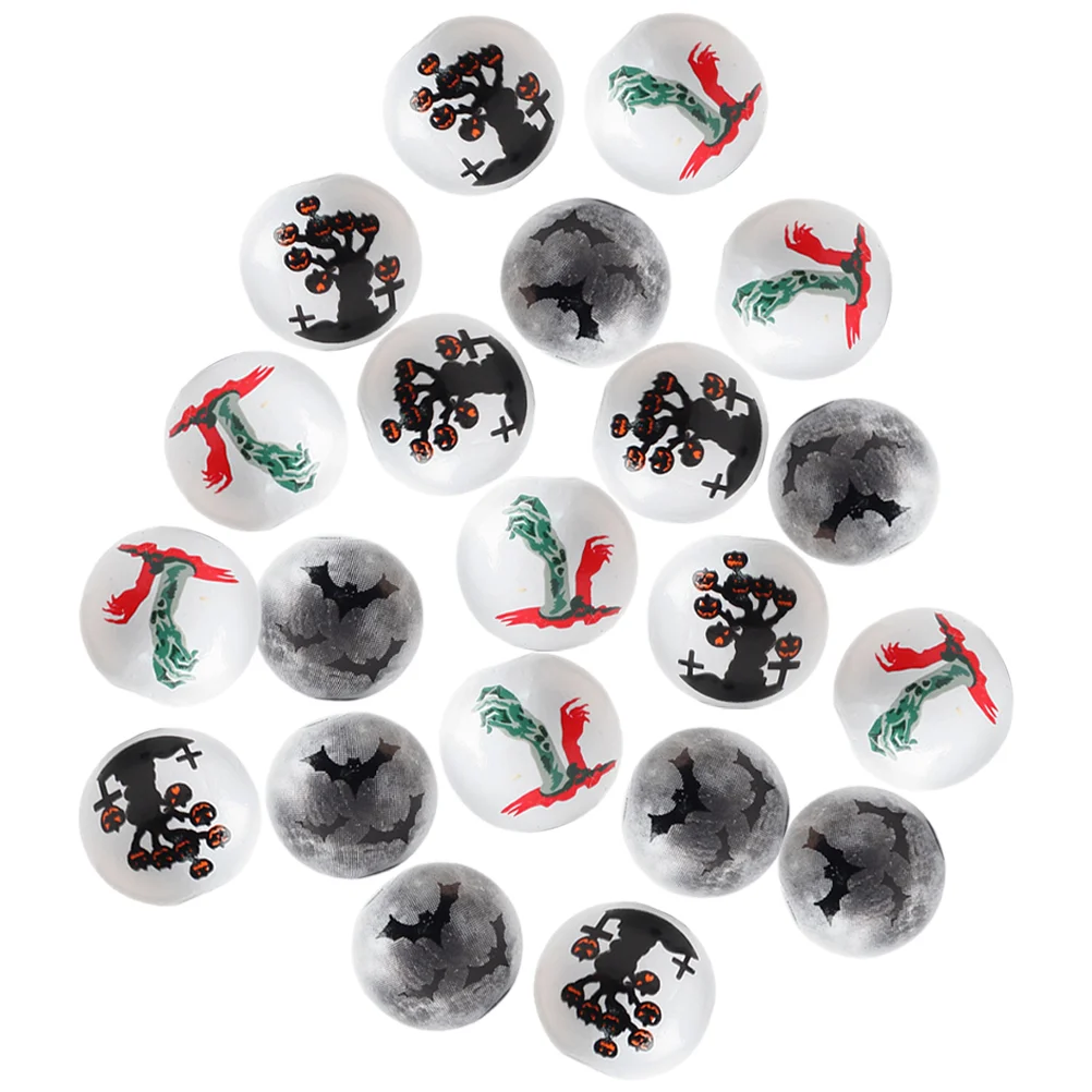 

30 шт., деревянные бусины для Хэллоуина