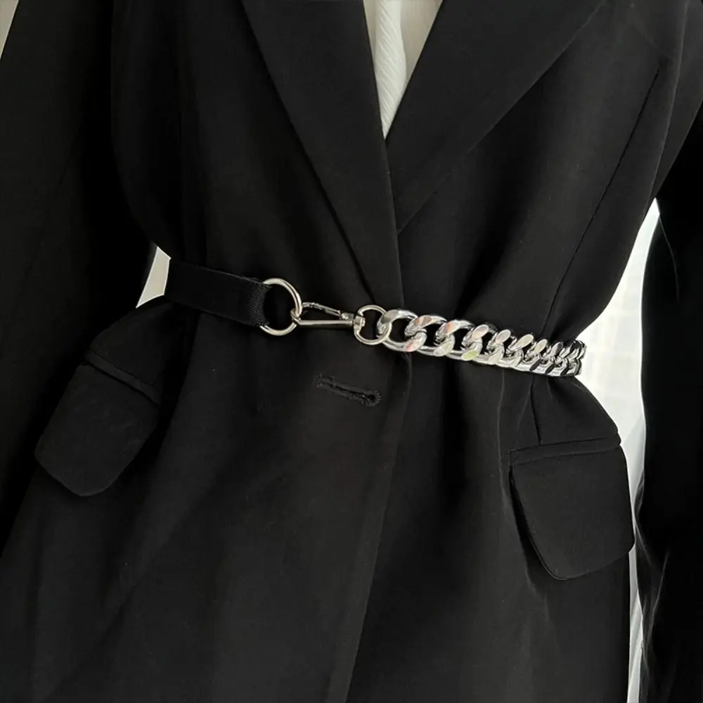 Fashion Luxury Design Casual Slim Fit Golden Chain Belt Trouser Dress Belts Metal Waistband Waist Cummerbunds