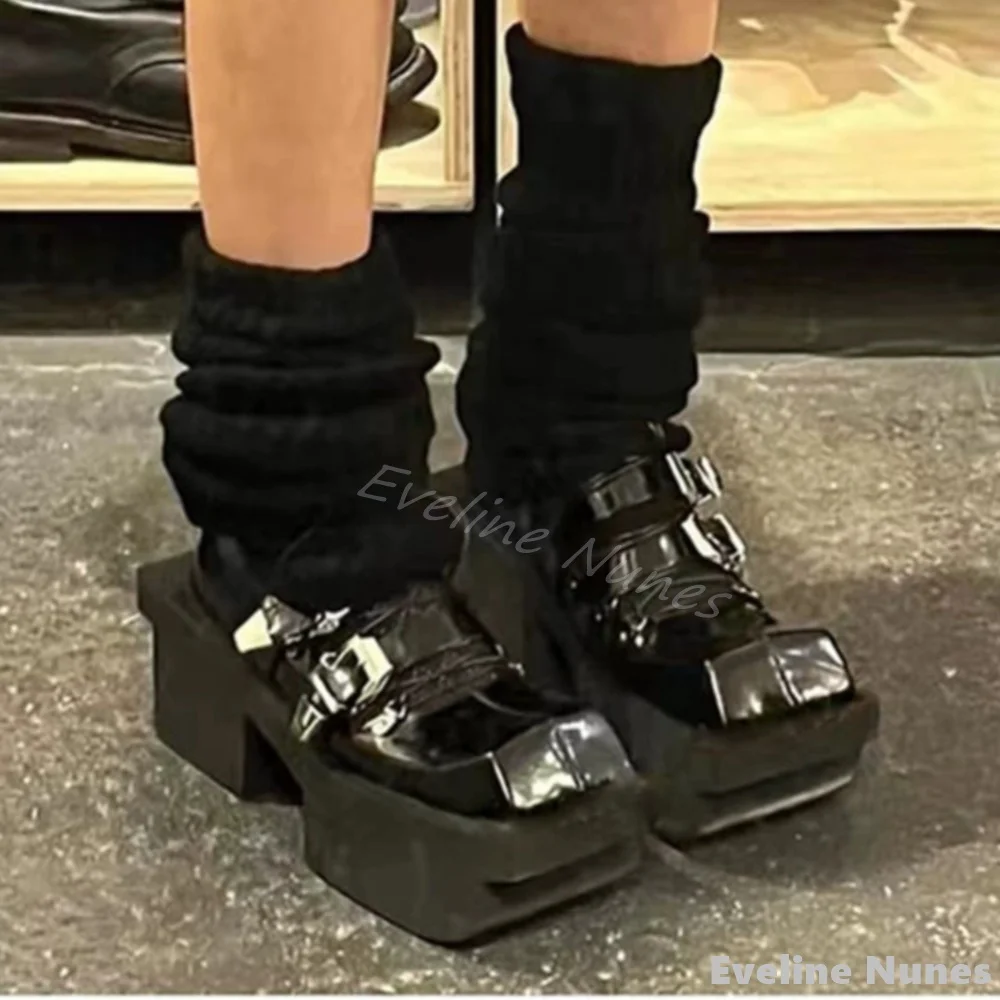 Туфли женские с квадратным носком туфли-лодочки перекрестной шнуровкой ремешок