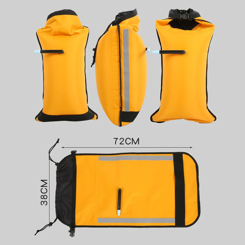 

Paddle Bag Paddle Float Bag Bag Boating Bright Yellow Color Self Rescue Device Self-Rescue Float Bags With Reflective Strips