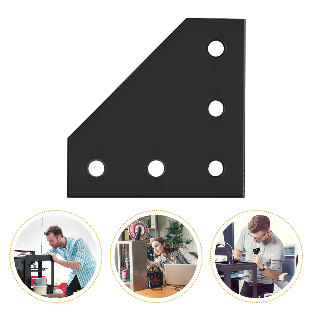 

8 Pcs Metal Plate Aluminum Extrusion Fastener Accessories Corner Brackets Joint Holder Alloy Square Tubing Connector Heavy Duty