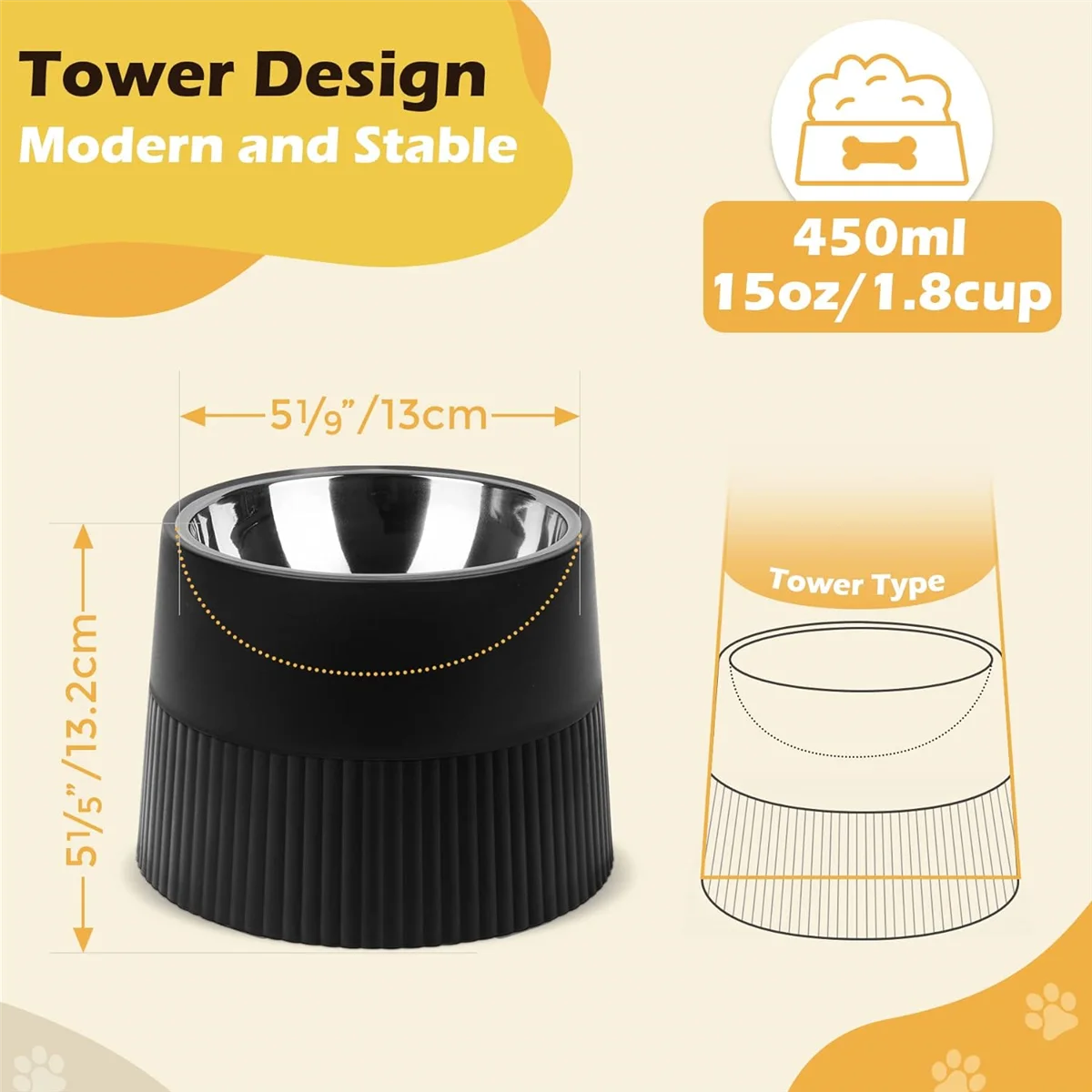 Поднимающаяся миска для собак приподнятая кормушка со съемной чашей из