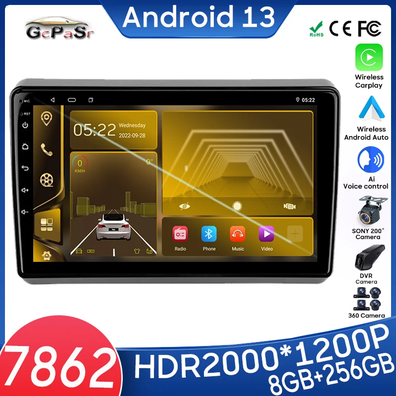 Head Unit Android 13 8 Core Gps Navigation Wifi Car Radio Pl