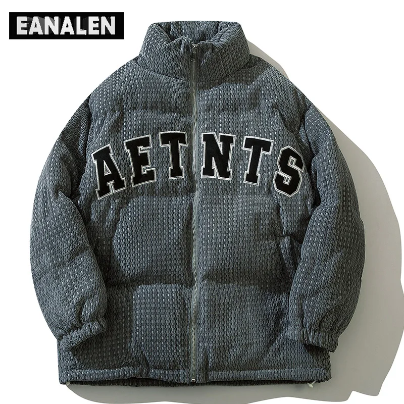 

2022 зимняя пуховая парка в стиле Харадзюку, винтажная Тонкая Клетчатая ветрозащитная куртка с подогревом, теплое плотное пальто, женская ули...