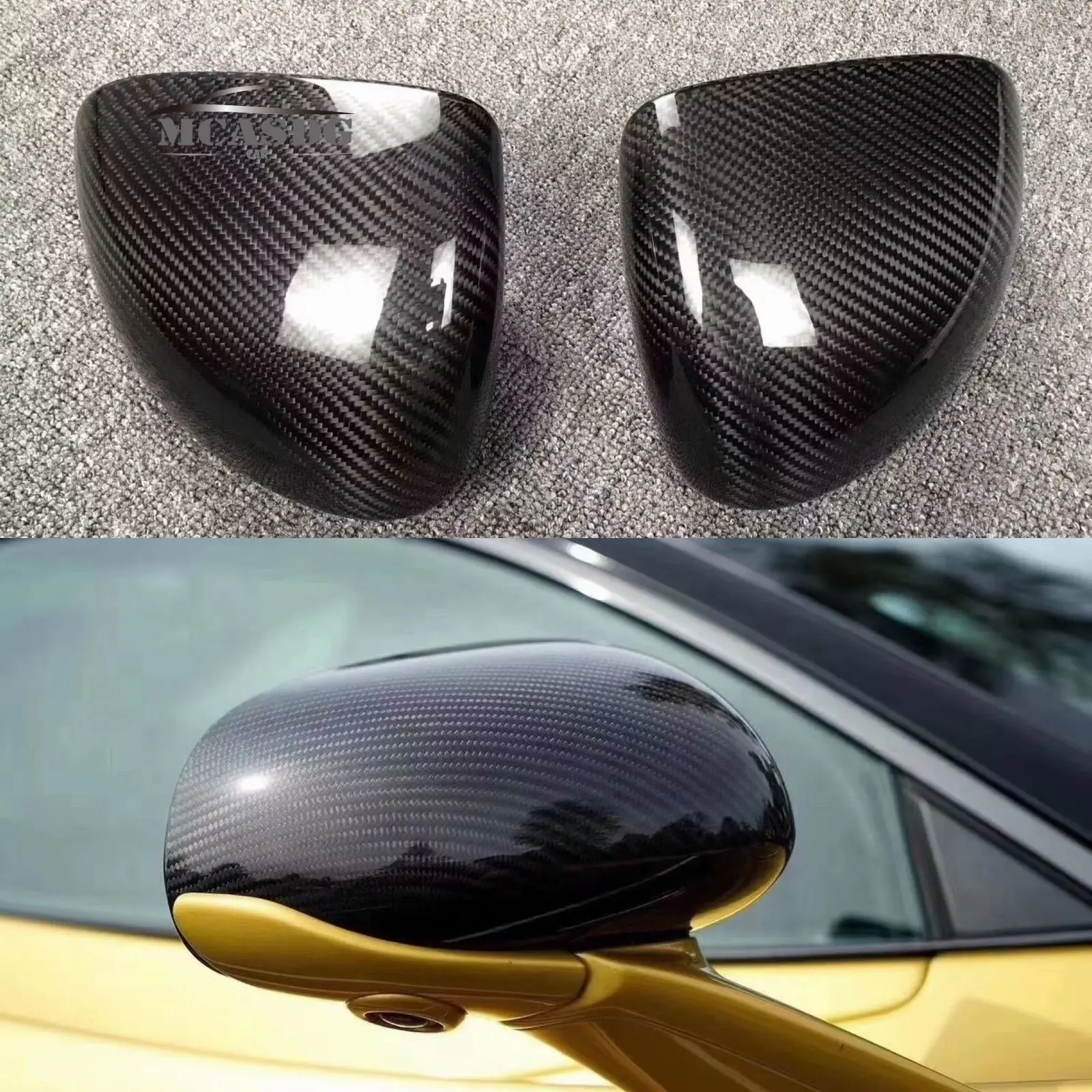 

Real Full Carbon Fiber Mirror Cover Replacement Fit for Mclaren 650s 570s 720s