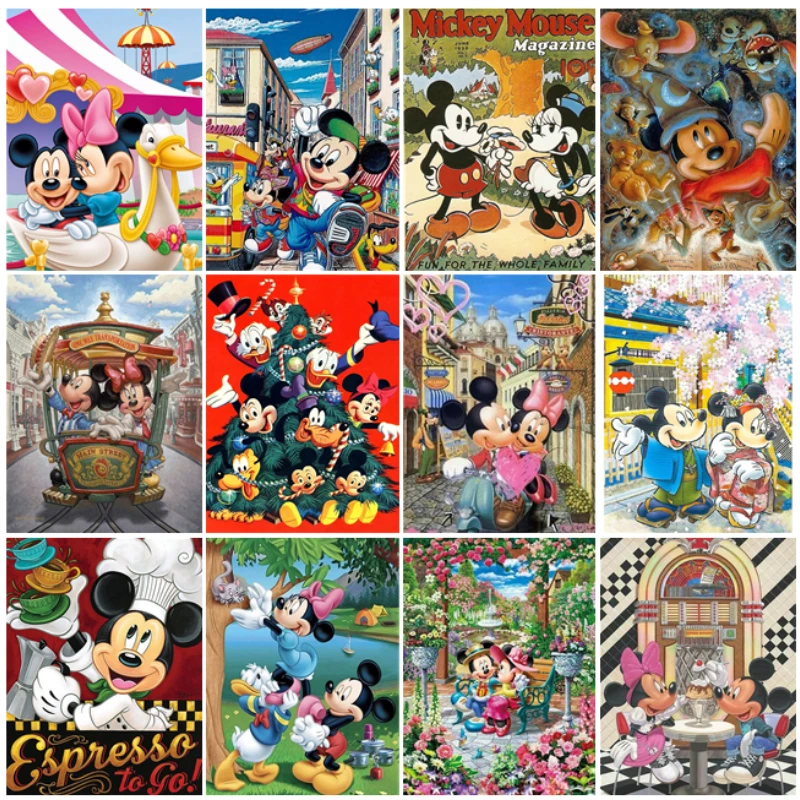 

Алмазная картина «сделай сам» Disney 5D с изображением Минни Микки Маус Дональд Дак мозаика Стразы полностью Алмазная вышивка домашний декор