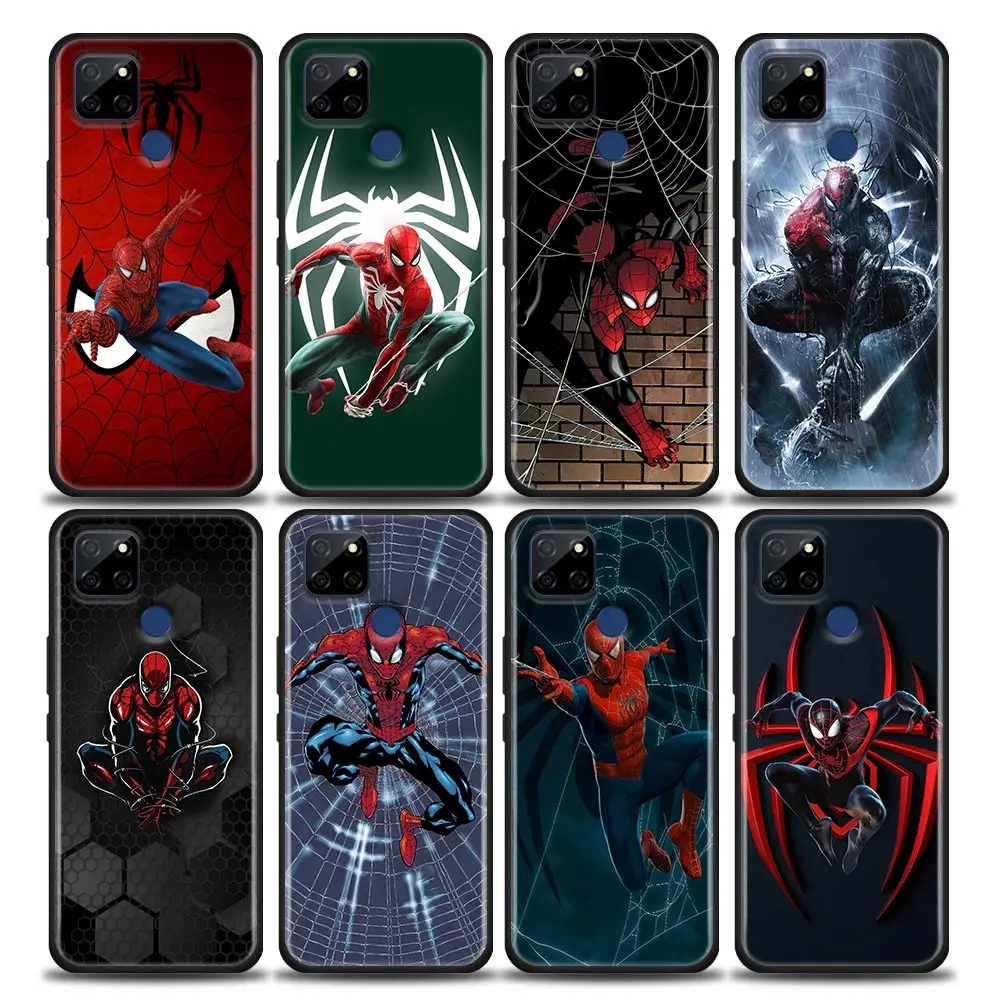 

Marvel Spider Man Heros Funda Coque Phone Case for Realme 5 6 7 7i 8 8i 9i 9 XT GT GT2 C17 Pro 5G SE Master Neo2 TPU Case Capa
