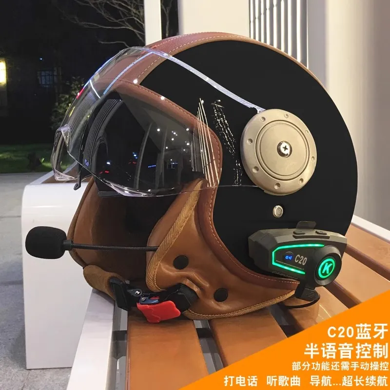 Умный Bluetooth-шлем для мотоциклистов etro теплый шлем защиты ушей с открытым лицом
