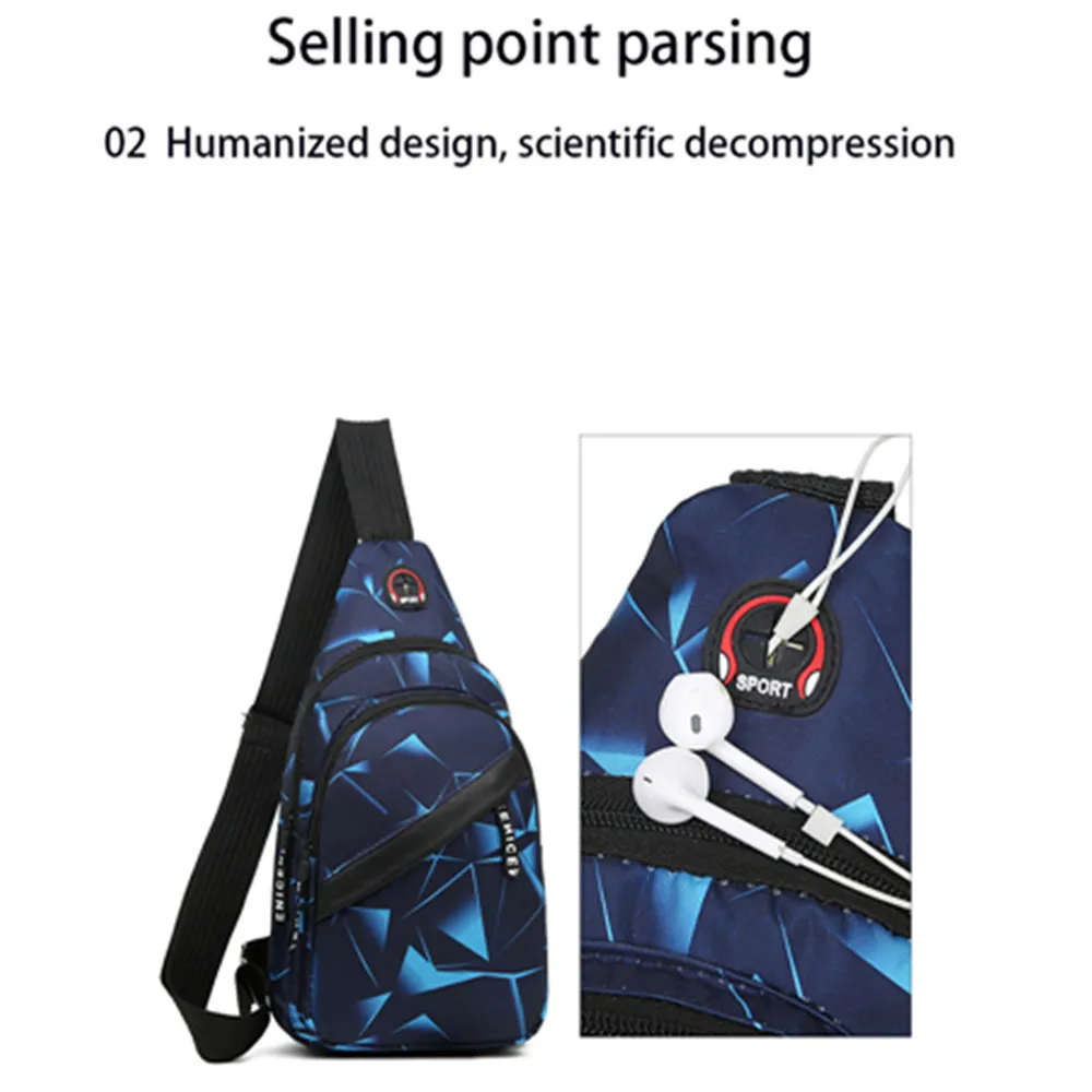 Sports diagonal shoulder bag, universal for men and women, suitable for outdoor, indoor, sports and fitness, leisure, fashion