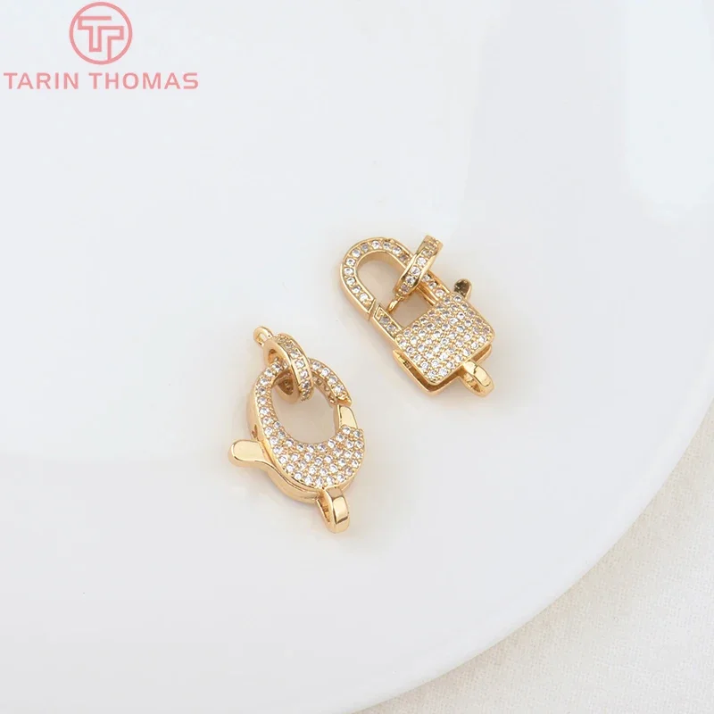 (3308) 1 шт. 11x28 мм 24-каратное золото латунь с цирконом ожерелье браслет