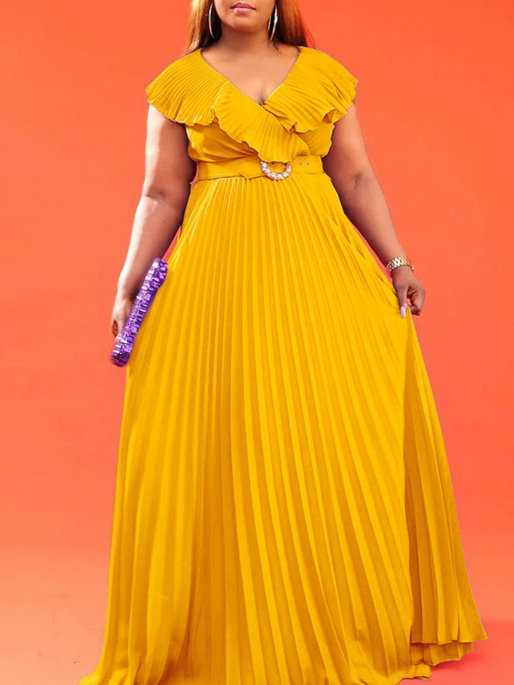 

Belt Plus Size African Party Dresses For Women 2022 New Summer Long Maxi Dress Elegant Kaftan Muslim Gown Ladies Clothing