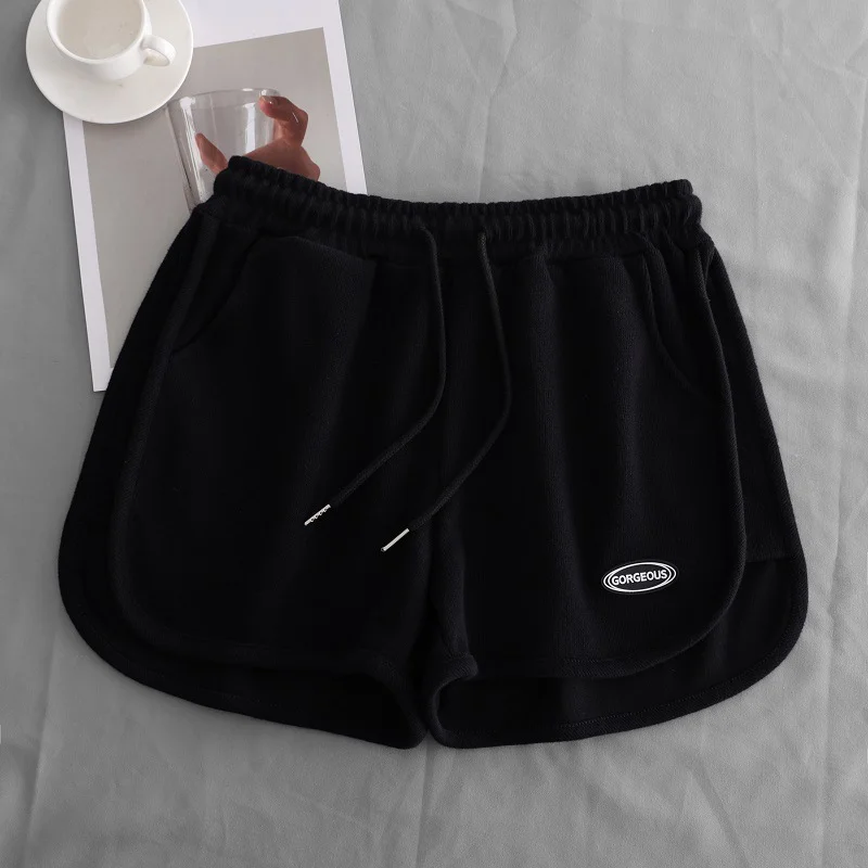 Solid Color Sports Women Shorts Summer Womens Clothing  High-waisted Casual Pants Loose Straight Leg Slim Wide Leg Booty Shorts