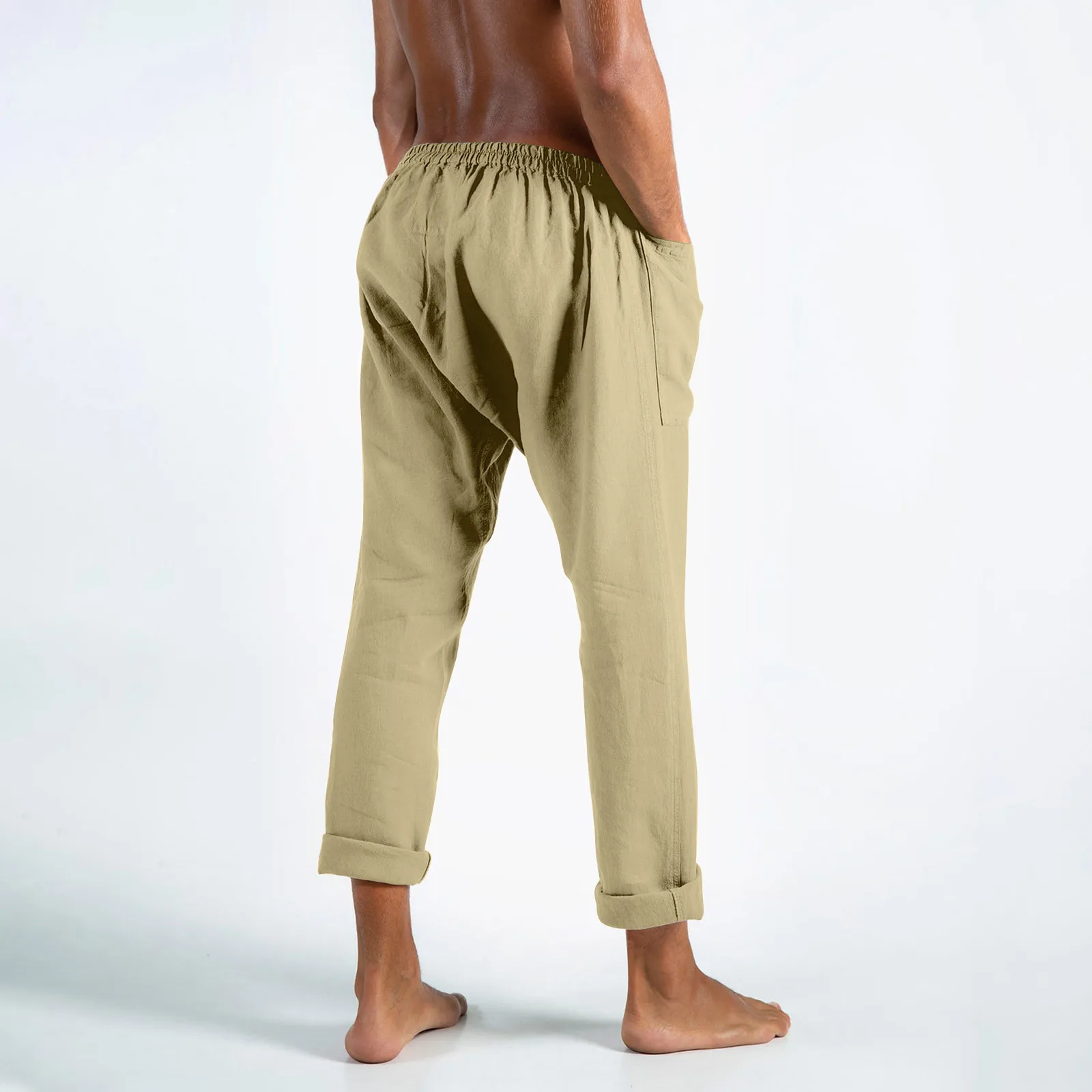 

Cotton Linen Casual Harem Pants Men Joggers Man Summer Trousers Male Chinese Style Baggy Pants 2022 Harajuku Clothes