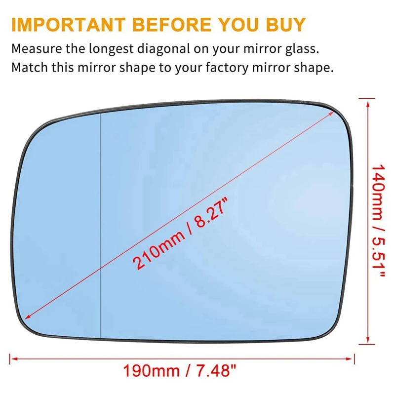 Левое зеркальное стекло с подогревом для Land Rover Discovery 3 Freelander 2 Range Sport LR017070