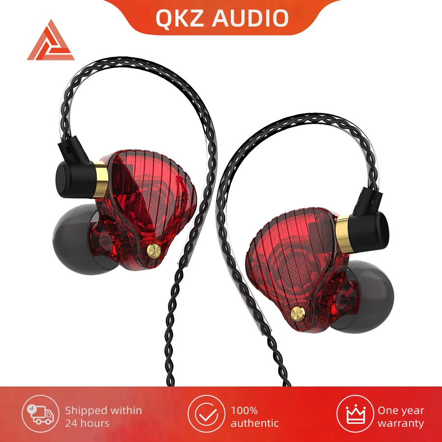 

QKZ SK3 3.5mm Wired Earphone Dual Drive HiFi Headphones Bass Stereo Music Headsets Games Earbuds Running Earphones with Mic