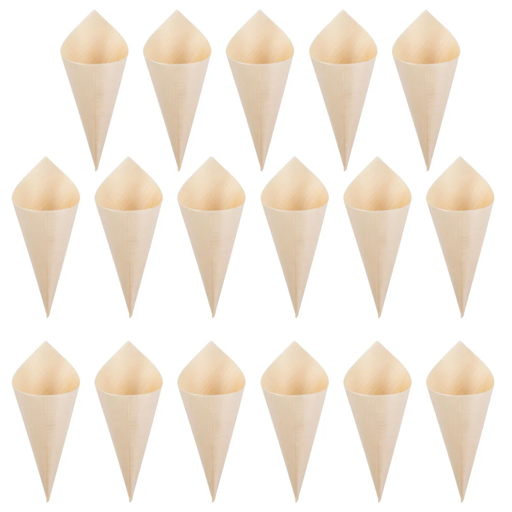 

150 Pcs Wooden Egg Roll Container Dessert Accessories Wedding Delicate Cones Multi-function Charcuterie Small Food Compact
