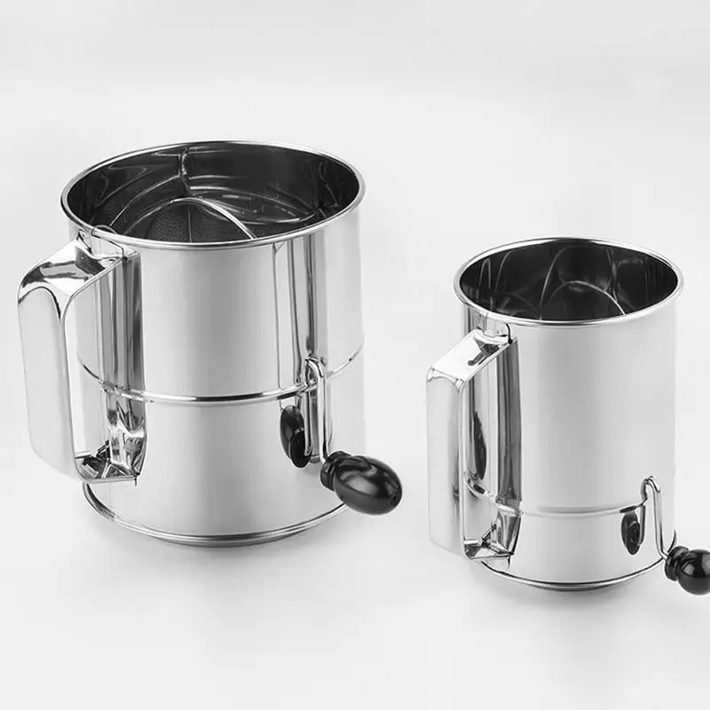 Ручной сито для выпечки муки из нержавеющей стали ручной тортов пирогов кексов и