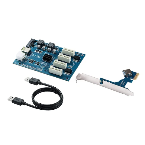 XT-XINTE Адаптер PCI-E 1X к PCIE 4 слота