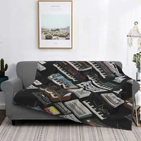 synthesizer musician and collector blanket bedspread plaid duvet covers knitted blanket