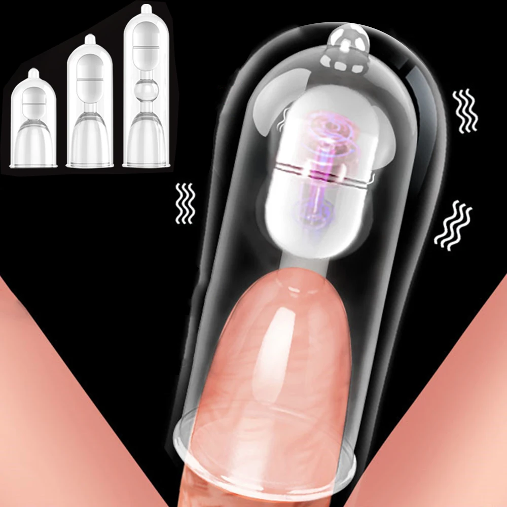 

3PCS Penis Sleeve Vibration Condom for Male Penis Enlargement Cock Sleeve Time-Delay Spike Clit Massager Cover for Couple Men