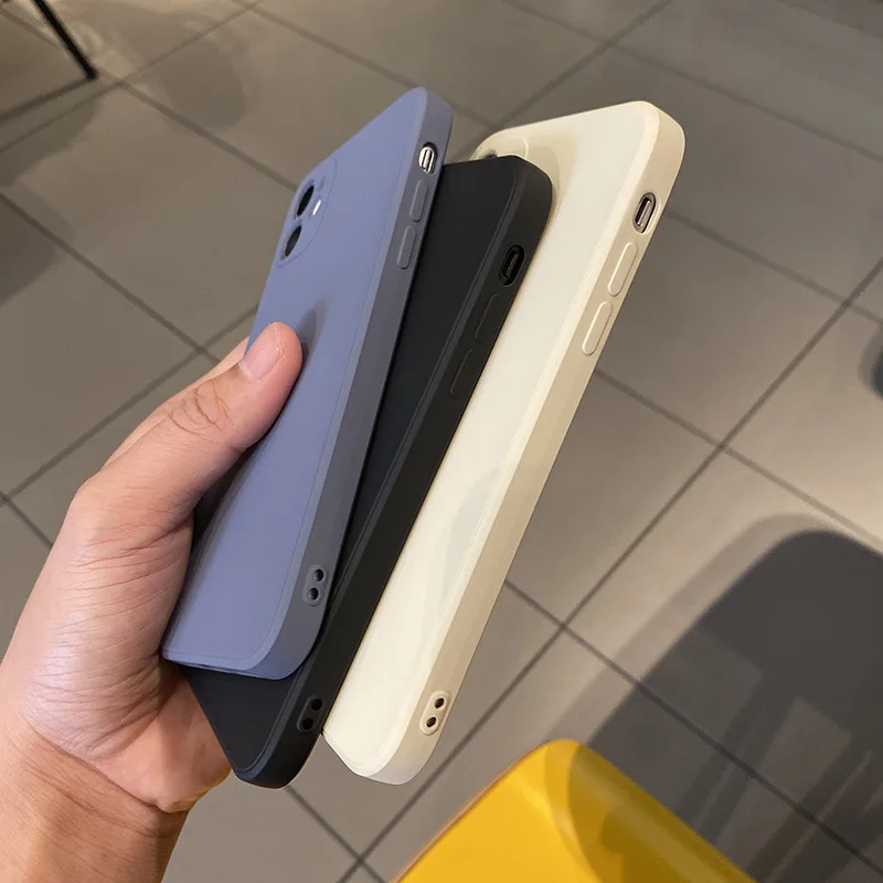 

For iPhone 6 6s Xs Max 8 7 Plus Xr X Case Luxury Original Liquid Silicone Soft Cover For iPhone 13 12 11 Pro Max 13 Mini Cases