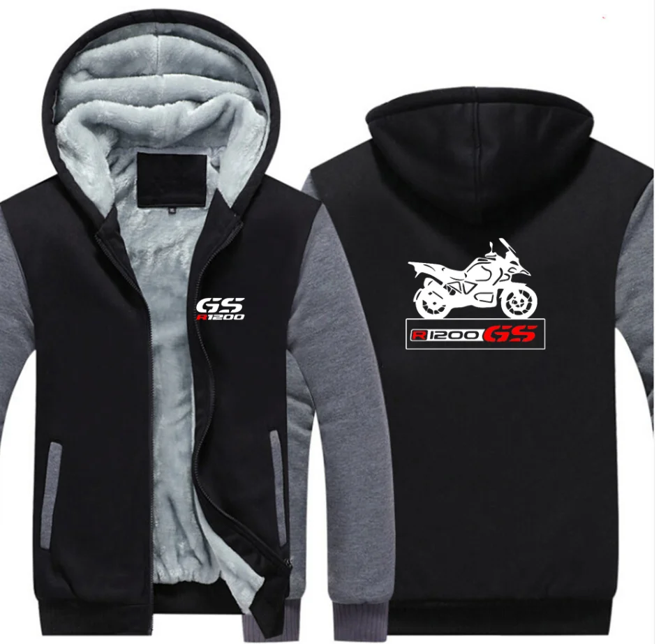 

2023 NEW winter printed GS ADV 1250 car logo thickened casual coat men's zipper men's Plush coat