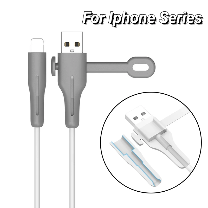 

2pcs/Set Charger Data Cable Protector for Apple Iphone Mobile Phone Data Line Protective Sleeve For Iphone 13 12 11 X XR XS