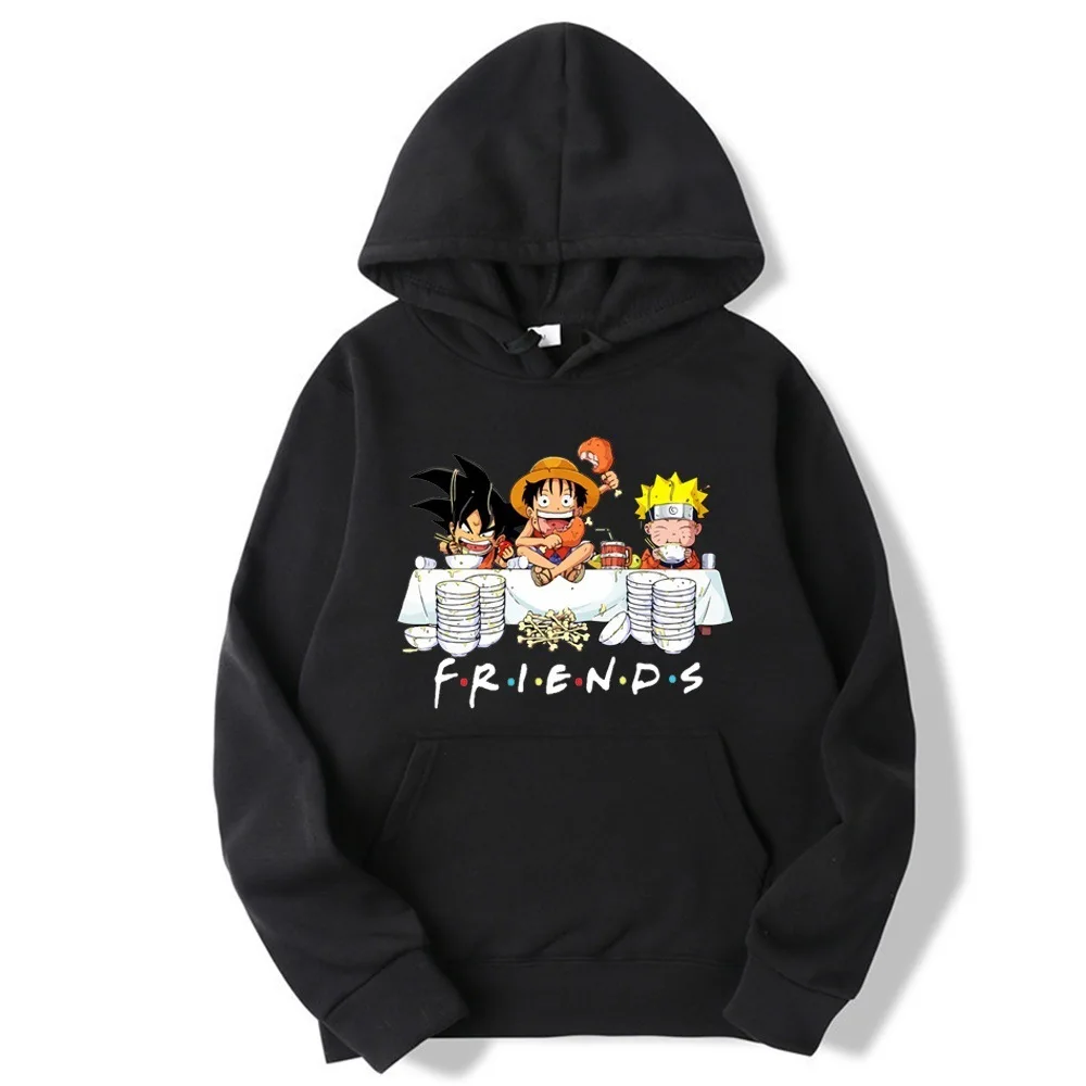 

Naruto Goku Luffy Friends Hoodie Couple Coat Top Loose Hoodies Women Harajuku Hoodie Anime Hoodie Clothes