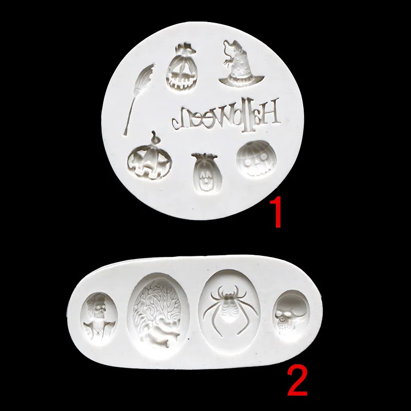 Силиконовая форма для Хэллоуина тыква призрак метла мусс моделирования помадка