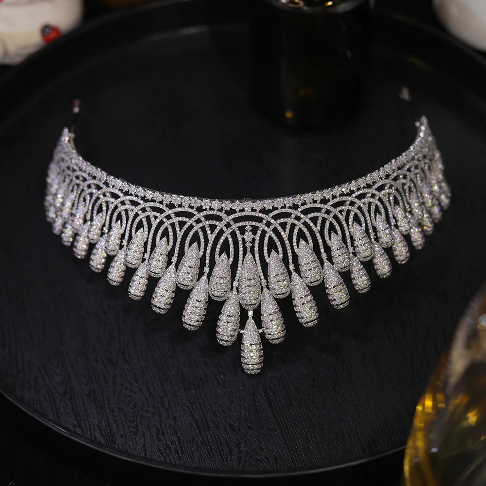 Роскошная микробинкрустированная циркониевая Королевская корона свадебные