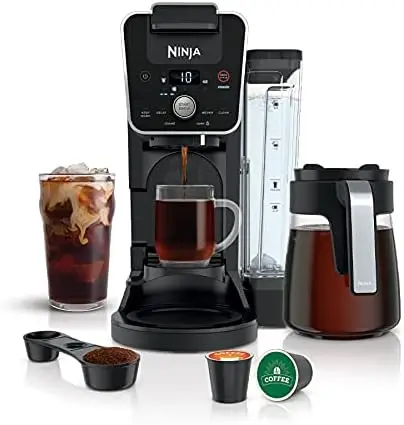 

DualBrew System 12-Cup Coffee Maker, Single-Serve for Grounds & K-Cup Pod Compatible, 3 Brew Styles, 60-oz. Water Reservoir Sli