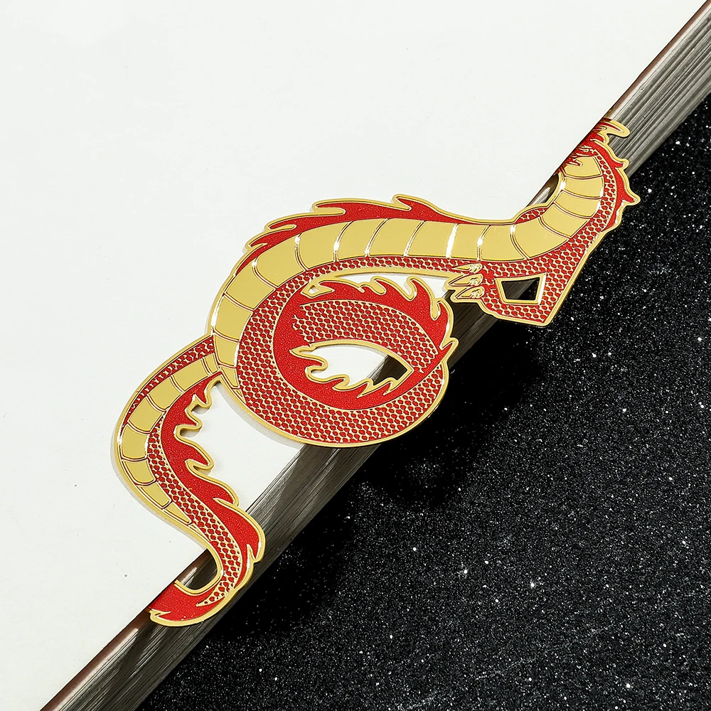 Металлические закладки в виде дракона классные для любителей книг аксессуары