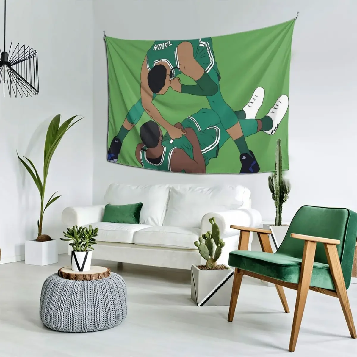 Jaylen Brown And Jayson Tatum Праздничный гобелен Спальня Декор дома Украшения для спальни