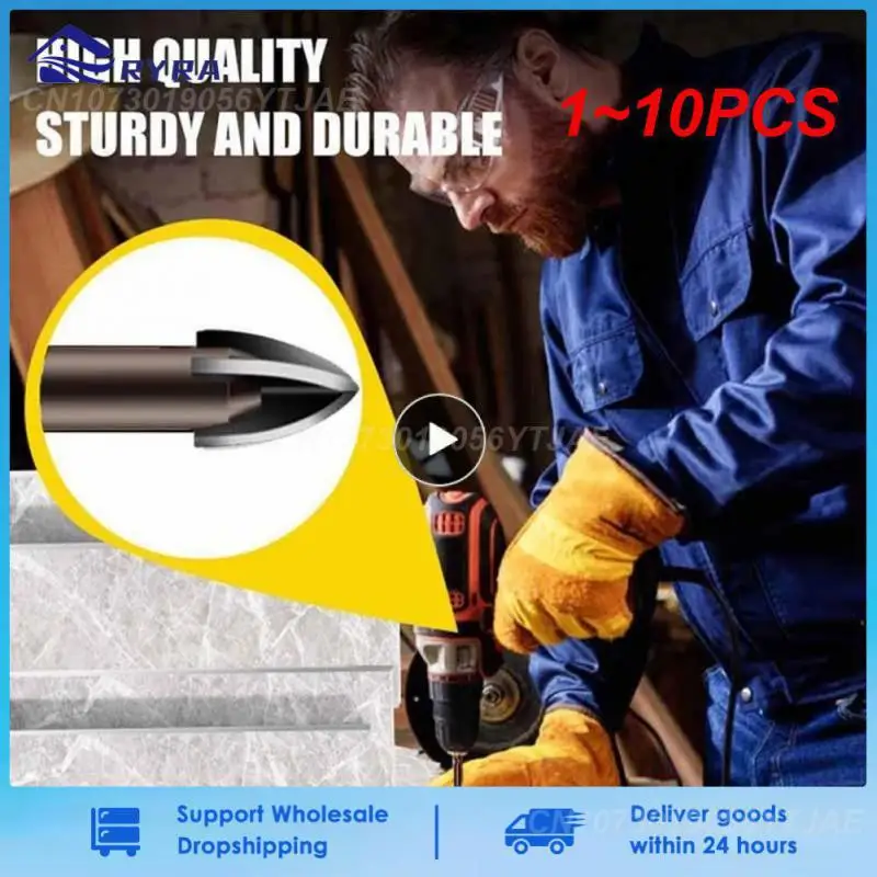 

1~10PCS Set Cemented Carbide Cross Hex Tile Glass Ceramic Drill Bits Set Efficient Universal Drilling Tool Hole Opener for Wall