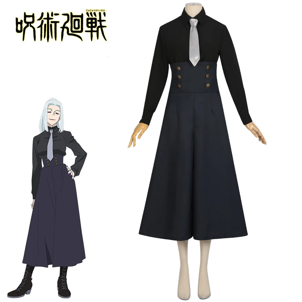 

Anime Jujutsu Kaisen Mei Mei Cosplay Costume Adult Women Shirt Pants Suit Black School Uniform Halloween Party