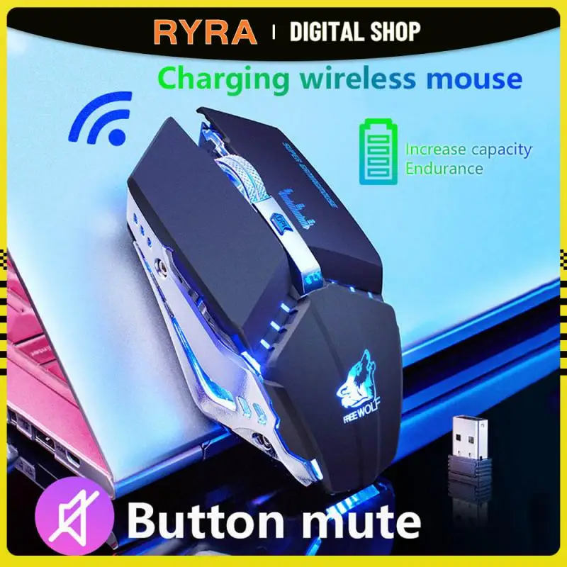 

RYRA Wireless Gaming Mouse 2.4G USB Computer Mouse Gaming RGB Mause Gamer Mouse Ergonomic LED Backlight Mute Mice For PC Laptops