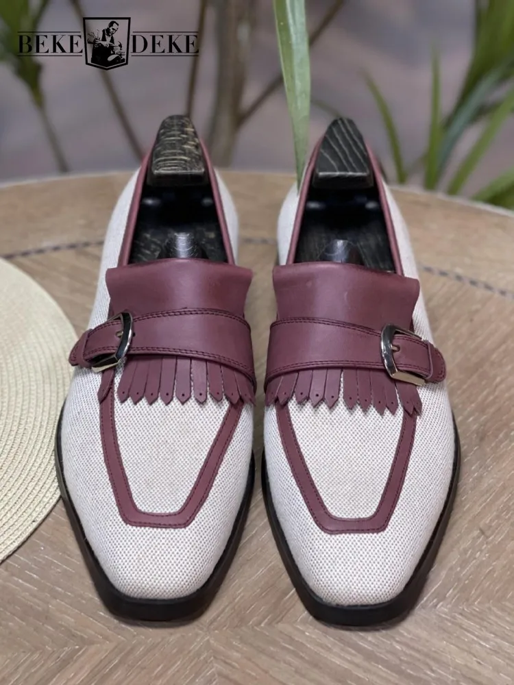 

Лоферы мужские в британском стиле, винтажные, с пряжкой, лоскутные, Повседневная Деловая обувь без застежки, в стиле ретро, Осень-зима