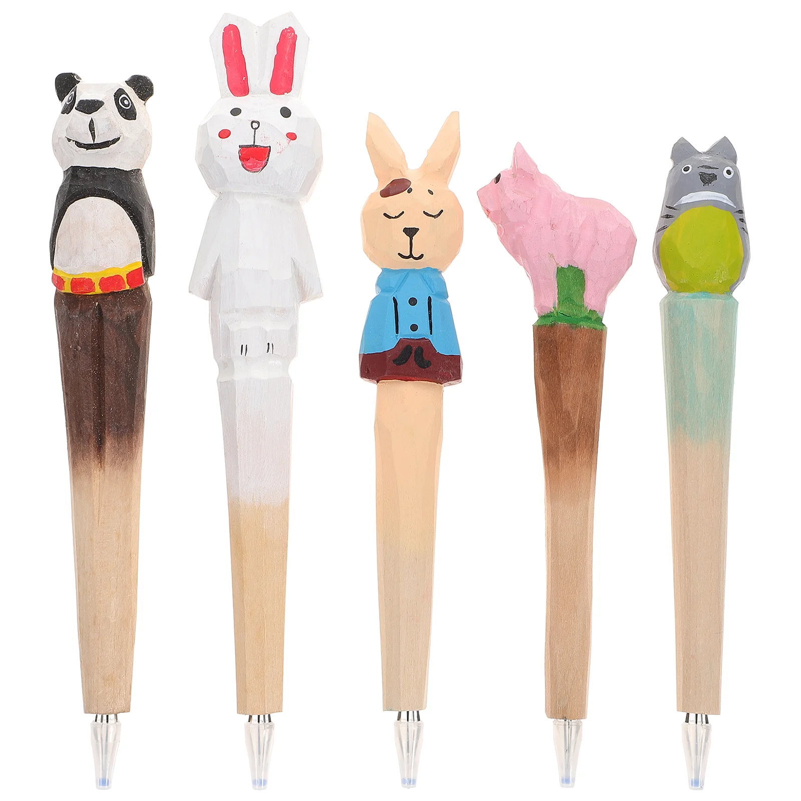 

Ручка с чернилами 5 шт., креативная ручка-ролик для письма, резная деревянная ручка, ручка ручной работы