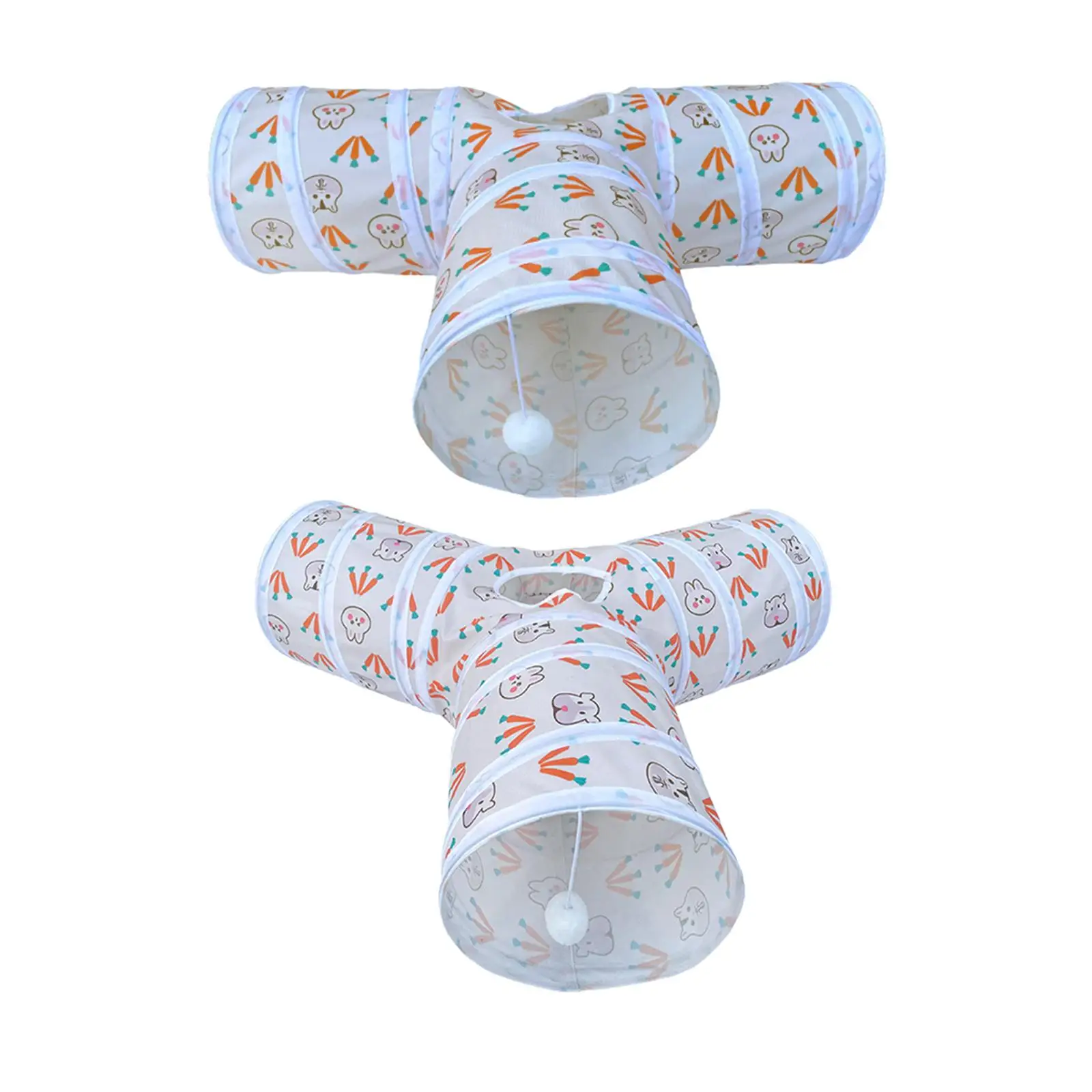 

Cat Tunnels with Ball Funny Toys Interior Interactive Collapsible Training Peek Hole Toy for Indoor Cats Rabbit Puppy Kitty Dogs