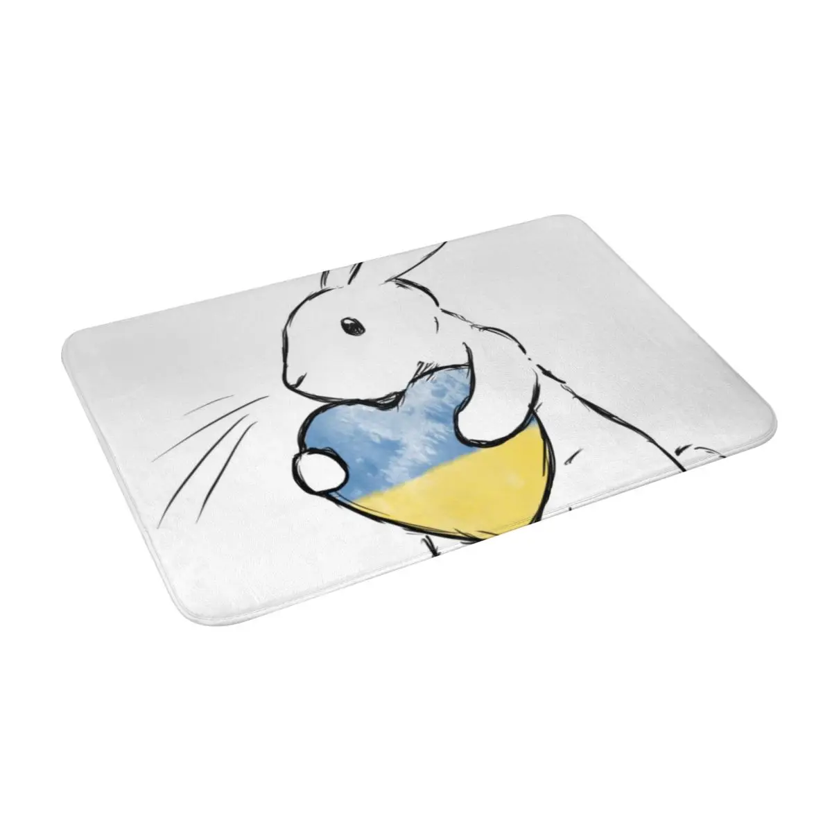 

Ukraine Bunny Bath Door Floor Mat Non-slip Rug Carpet Entrance Living Room Home Kitchen Removal Fluff Bathroom Equipment