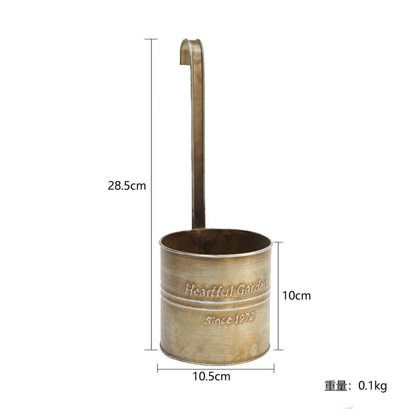 

Античные латунные цветочные горшки "Сердкий сад"