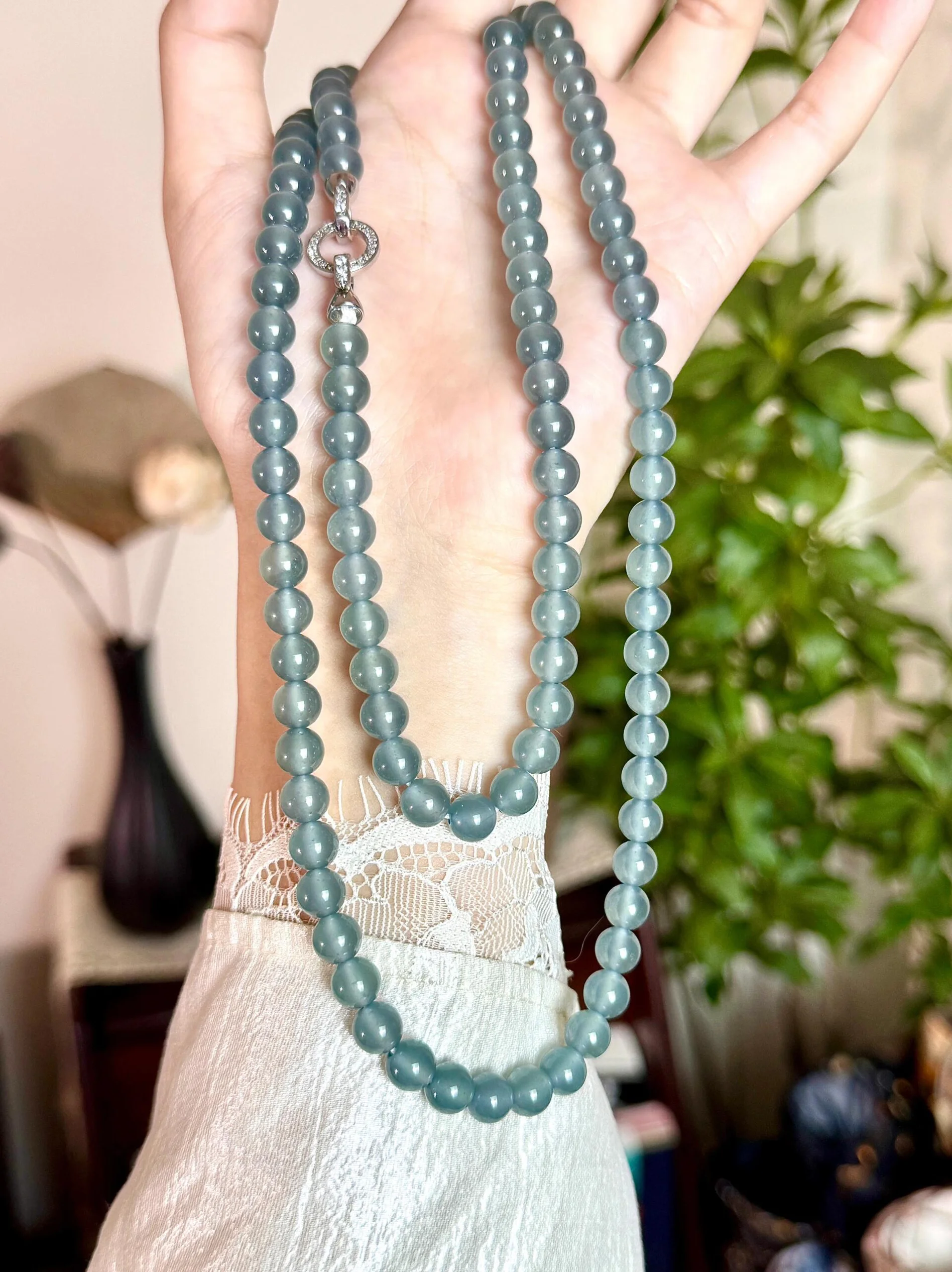 Натуральный нефритовый синий водный клей с высоким ледяным семенем стальной