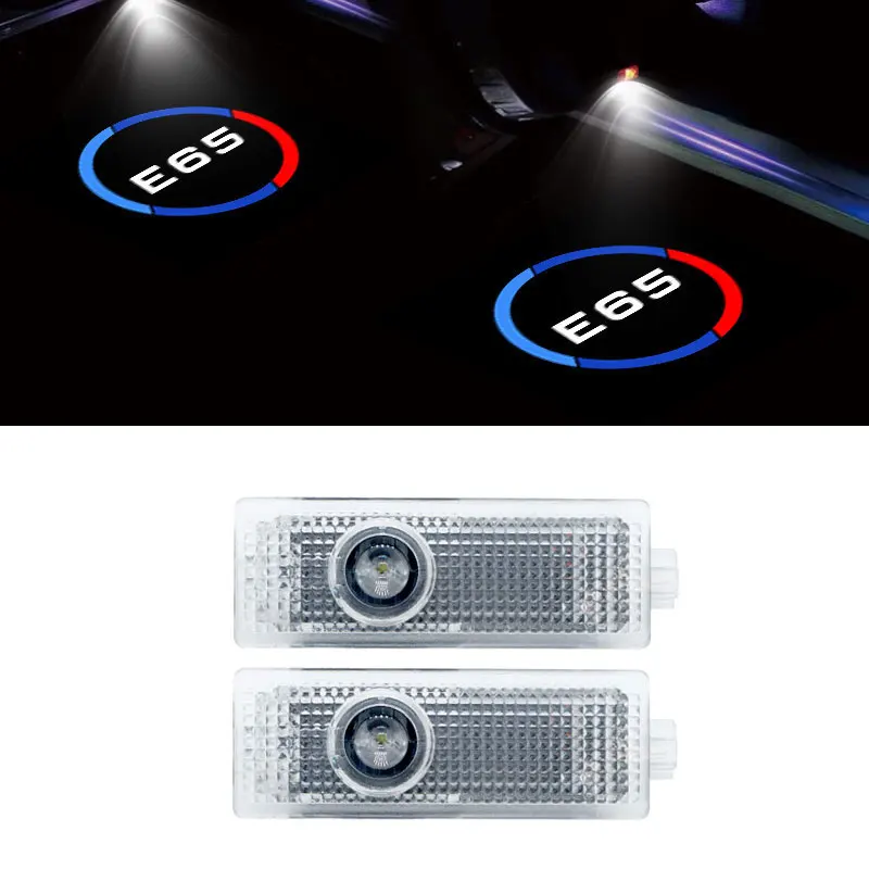 

2Pieces/Set Car Door HD LED Laser Projector Warning Ghost Lamp For BMW E65 7 Series Logo Welcome Light Auto External Accessories