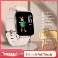 KESHUYOU G16 2021 Smart Watch Women Temperature Full Touch Screen Clock Ladies Men Fitness Watch for xiaomi apple Phone Gift