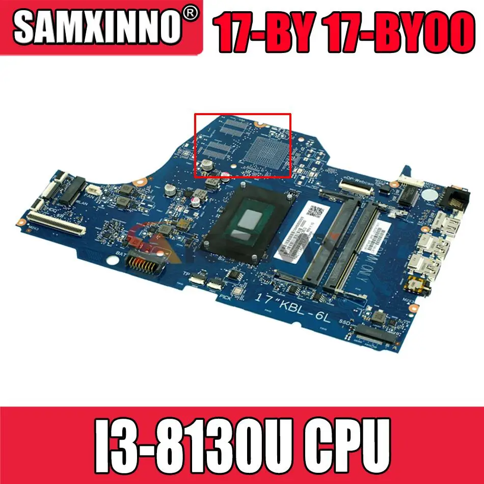 

Материнская плата AKEMY для ноутбука HP 17-BY 17-BY00 17G-CR 17Q-CS L22737-601 6050A2982701 SR3W0 I3-8130U CPU DDR4